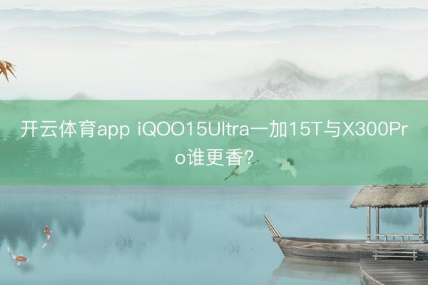 开云体育app iQOO15Ultra一加15T与X300Pro谁更香?