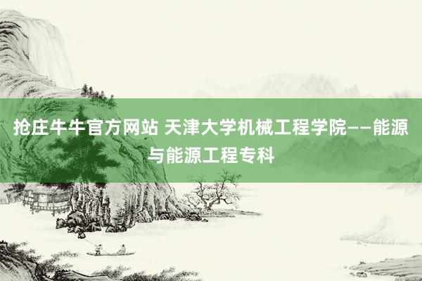 抢庄牛牛官方网站 天津大学机械工程学院——能源与能源工程专科