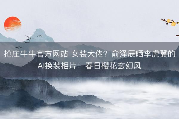 抢庄牛牛官方网站 女装大佬？俞泽辰晒李虎翼的AI换装相片：春日樱花玄幻风