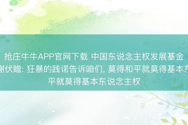 抢庄牛牛APP官网下载 中国东说念主权发展基金会理事长谢伏瞻: 狂暴的践诺告诉咱们， 莫得和平就莫得基本东说念主权